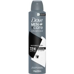 Dove Men+ Care Advanced Aerosol Antiperspirant Invisible Dry 250 mL