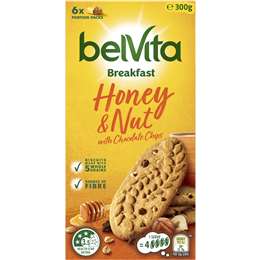 Belvita Breakfast Biscuits Honey & Nut With Chocolate Chips 6 pack