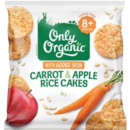 Only Organic Rice Cakes Carrot & Apple 35g