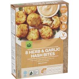 Woolworths Herb & Garlic Hash Bites 8 Pack