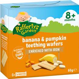 Rafferty's Garden Banana & Pumpkin Teething Wafers 60g