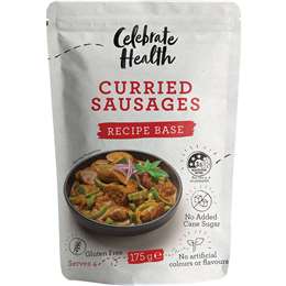 Celebrate Health Curried Sausages Recipe Base 175g