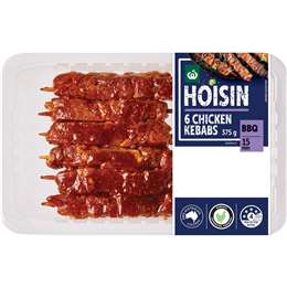 Woolworths 6 Chicken Kebabs Hoisin