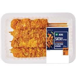 Woolworths 8 Mini Chicken Kebabs Satay Style