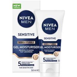 Nivea Men Sensitive Skin Skin & Stubble Gel Moisturiser 50mL