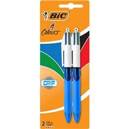 BIC 4 Colour Grip Pen 2 pack