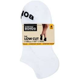 Bonds Ladies Low Cut Everyday Socks Size 8-11 Assorted 4 pack