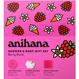 Anihana Shower & Body Gift Set Berry Burst 3 pack