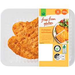 Woolworths 2 Gluten Free Chicken Schnitzels
