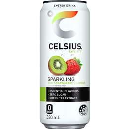Celsius Energy Drink Sparkling Kiwi Strawberry Can 330mL