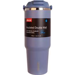 Decor Insulated Double Wall Travel Tumbler 900mL Assorted each