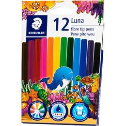 Staedtler Luna Fibre Tip Markers 12 pack