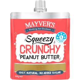 Mayver's Squeezy Crunchy Peanut Butter 300g