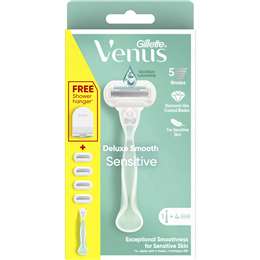 Gillette Venus Deluxe Smooth Sensitive Razor With Shower Hanger 4 Pack