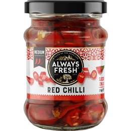 Always Fresh Red Sliced Chilli Medium 210g