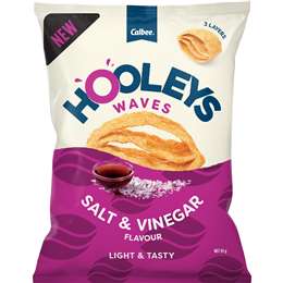 Calbee Hooleys Waves Salt & Vinegar 95g