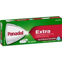 Panadol Extra For Pain Relief Paracetamol & Caffeine 500mg