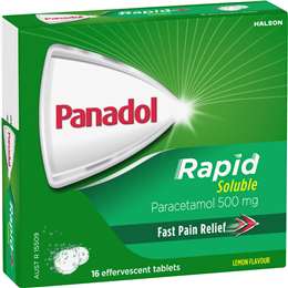 Panadol Rapid Soluble With Paracetamol 500mg 16 pack