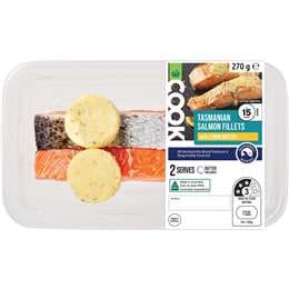 Woolworths COOK Tasmanian Salmon Fillets With Lemon Butter