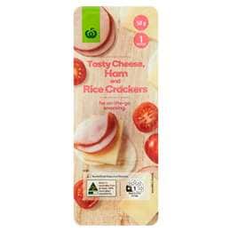 Woolworths Tasty Cheese Ham & Rice Cracker