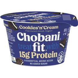 Chobani Fit Cookies & Cream Flavoured Greek Yoghurt 160g