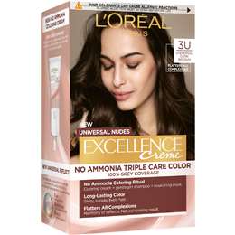 L'Oreal Paris Excellence Creme Nudes 3U Universal Dark Brown each