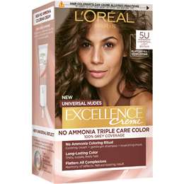 L'Oreal Paris Excellence Creme Nudes 5U Universal Light Brown each