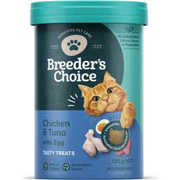 Breeders Choice Cat Treats Chicken & Tuna With Egg 120g