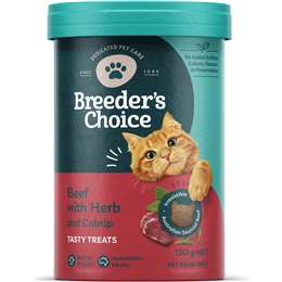 Breeders Choice Beef With Herb And Catnip Cat Treats 120g