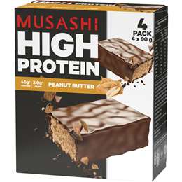 MUSASHI High Protein 12 X 90g Bars - Peanut Butter Flavour P45.7g - Foto 2