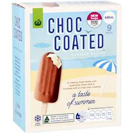Woolworths Chocolate Coated Dessert Sticks 9 pack