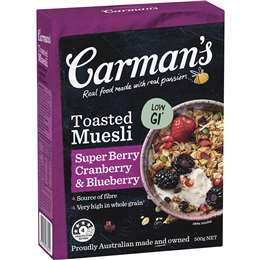 Carman's Muesli Toasted Super Berry Cranberry & Blueberry