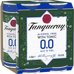 Tanqueray Alcohol Free With Tonic 250mL x 4 pack