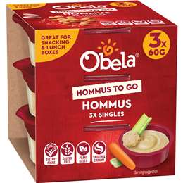 Obela Smooth Classic Hommus To Go Singles