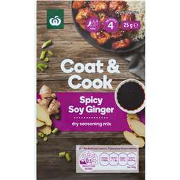 Woolworths Coat & Cook Spicy Soy Ginger 25g