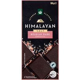 Woolworths Belgian Dark Chocolate With Himalayan Salt 100g