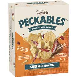 Peckish Peckables Rice Snacks Cheese & Bacon 100g