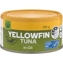 Woolworths Yellowfin Tuna In Oil 185g