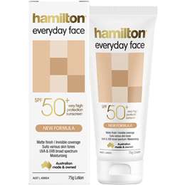 Hamilton Everyday Face Matte Finish Sunscreen SPF50+ 75g