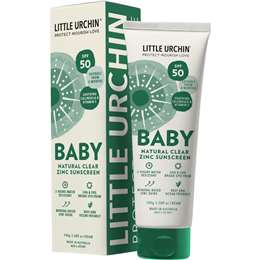 Little Urchin Baby Natural Clear Zinc Sunscreen SPF 50 100g