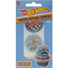 Dollar Sweets Hot Wheels Wafer Cupcake Toppers 12 pack
