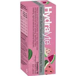 Hydralyte Effervescent Electrolyte Tablets Watermelon Burst 10 pack