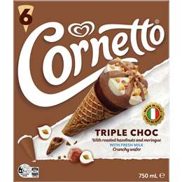 Cornetto Triple Choc 6 pack