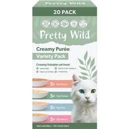 Pretty Wild Creamy Puree Lickable Cat Treats Variety