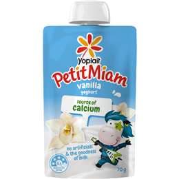 Yoplait Petit Miam Kids Yoghurt Pouch Vanilla 70g