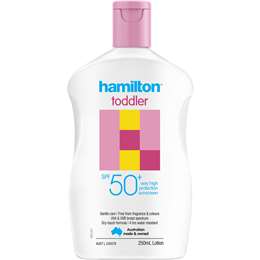 Hamilton Toddler Sunscreen Lotion SPF50+ 250mL