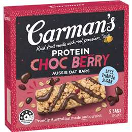 Carman's Protein Oat Bars Choc Berry 5 pack