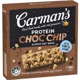 Carman's Protein Oat Bars Choc Chip 5 pack