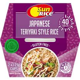 Sunrice Microwave Japanese Teriyaki Style Rice Cups 125g X 2 pack