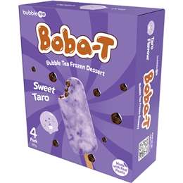 bubbleme Boba T Bubble Tea Frozen Dessert Sticks 4 pack